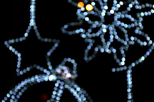 Blurred lighting defocused dot for decoration backdrop light glitter merry christmas and Happy new year