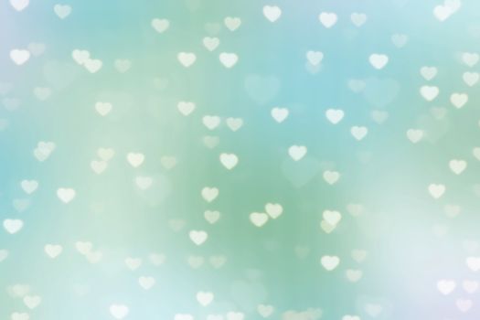 blur heart shape lights bokeh soft green background, colorful bokeh lights heart soft wallpaper, sparkles heart shape bright bokeh valentine romantic background