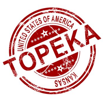 Red Topeka with white background, 3D rendering