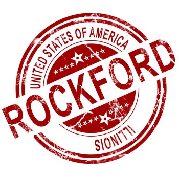 Red Rockford with white background, 3D rendering
