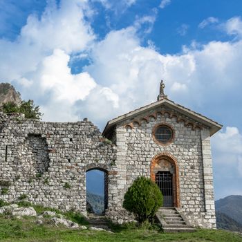 Old church in upper town Lecco, ITALY.