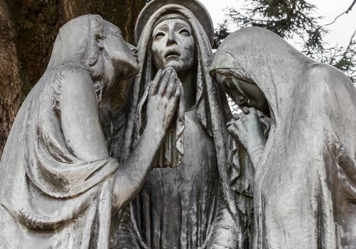 The Three Marys at the foot of the cross of Christ