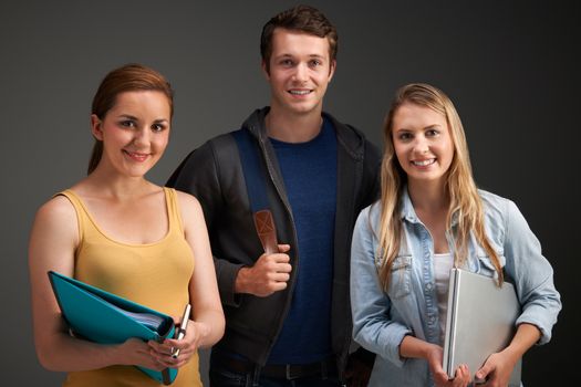 Studio Portrait Of Three University Students