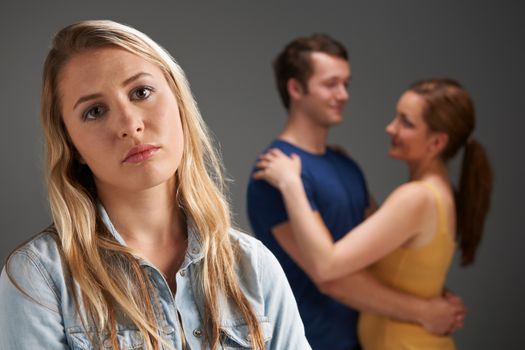 Woman Jealous Of Loving Couple