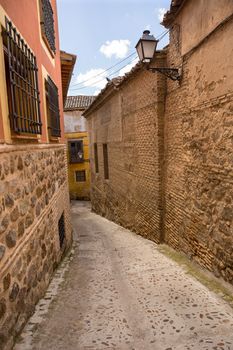 Toledo narrow street in Castile La Mancha, Spain