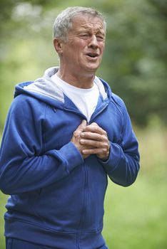 Senior Man Suffering Heart Attack Whilst Jogging