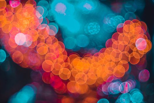 Beautiful shiny background with bokeh. Festive Christmas elegant abstract background. Picture with copy space. Night party background photo. 