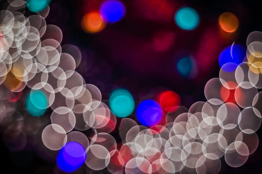 Christmas abstract background with booble bokeh lights. Beautiful shiny background with bokeh. Picture with copy space.