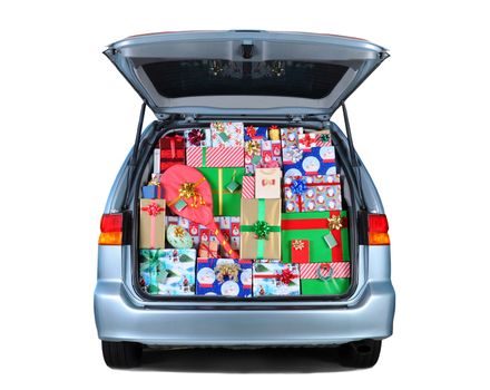 Minivan Full of Christmas Presents