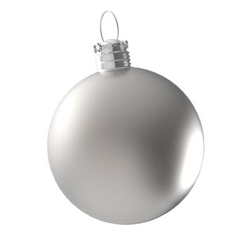 Christmas balls on white background