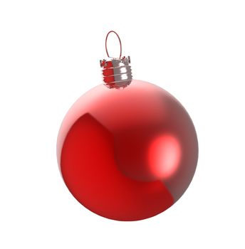 Christmas balls on white background