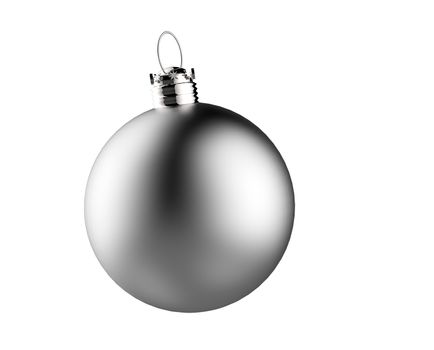 Christmas balls on white background