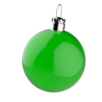 Empty Christmas ornament on white
