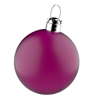 Christmas balls on white background