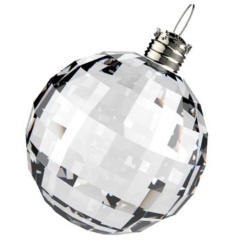 Christmas balls on white background