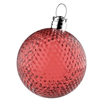 Christmas balls on white background