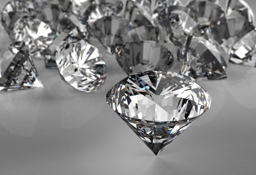 diamonds on black surface background