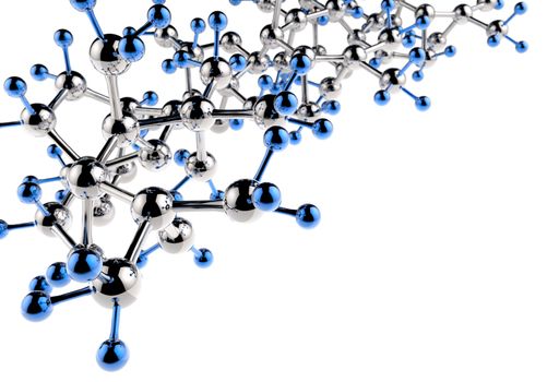 molecule 3d with red green blue colors