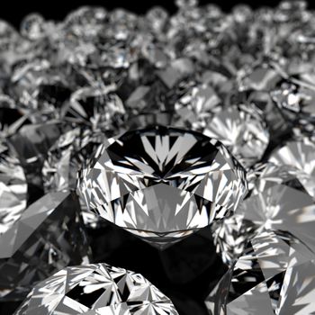 diamonds on black surface background