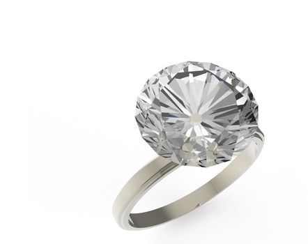 3d rendering of a diamond ring