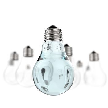 light bulb 3d as leadership concept