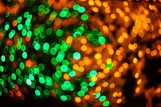 Defocused, blurred Lush Lava with Aqua Menthe color light background with special effect. Abstract twinkled bright background with bokeh defocused lights. 