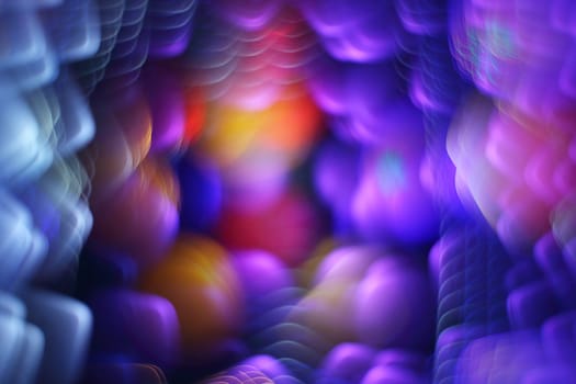 Christmas lights and ornaments. Multicolor bokeh background (illumination garland decoration). Unique bokeh effect.