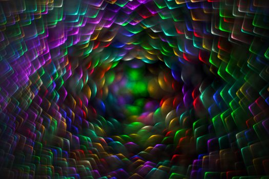 Multicolored special defocused background. Abstract, blurred natural photo. Unique bokeh effect. Picture with copy space.