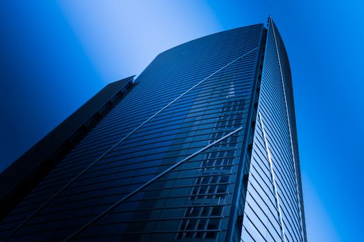 Photo of modern building in business area of Bangkok under clear sky