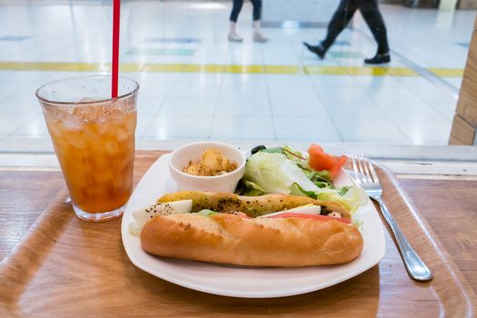 Picture of street way fast food in restaurant