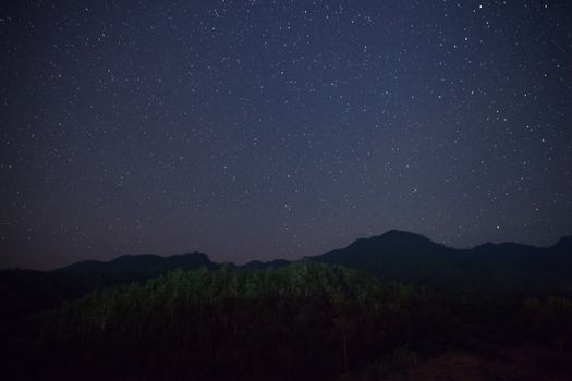 milkyway and star at night time