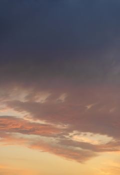 Beautiful evening sky with clouds