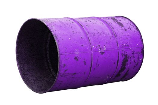 Barrel Oil purple Old isolated on background white