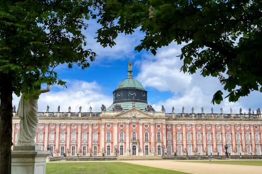 The New Palace in Sanssouci Park located in Potsdam, Germany.