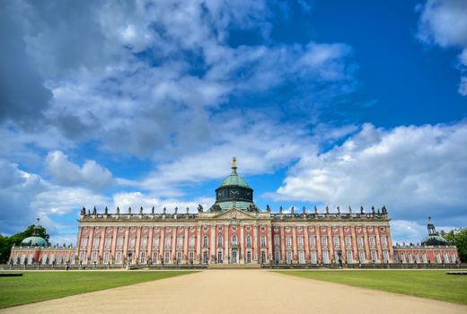 The New Palace in Sanssouci Park located in Potsdam, Germany.