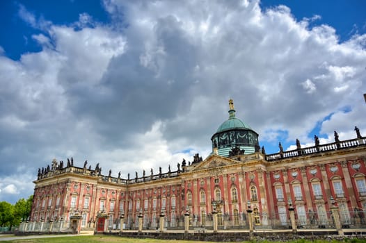 The New Palace in Sanssouci Park located in Potsdam, Germany.