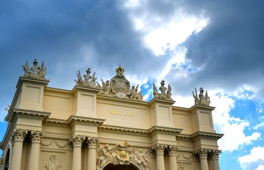 A view of Brandenburg Gate located in Potsdam, Germany.