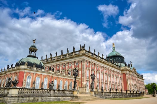The New Palace in Sanssouci Park located in Potsdam, Germany.