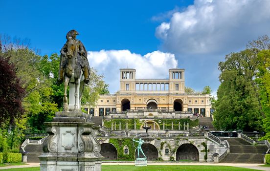 The Orangery Palace in Sanssouci Park located in Potsdam, Germany.