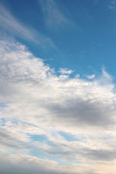 Beautiful blue sky with clouds