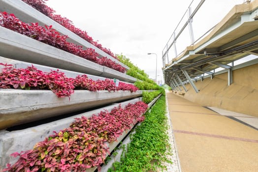 Bangkok , Thailand - 1 July, 2020: Chao Phraya Sky Park new public park in Bangkok, Thailand