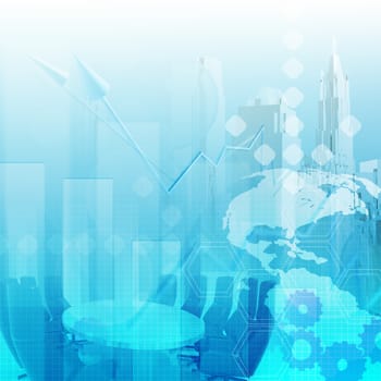 Abstract business background blue color