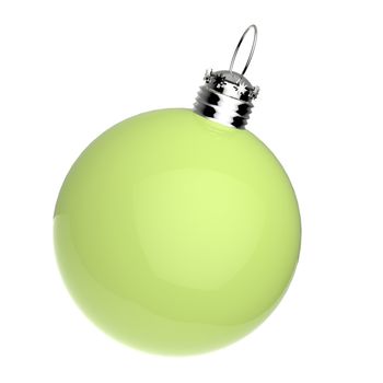 Empty Christmas ball ornament on white background