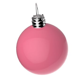 Empty Christmas ball ornament on white background