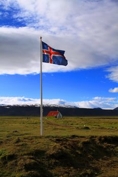 Langjokull glacier and area around Hvitarnes Hut, Iceland