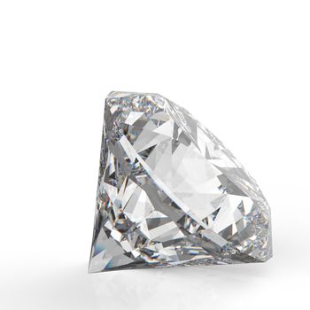 Diamonds isolated on white 3d model