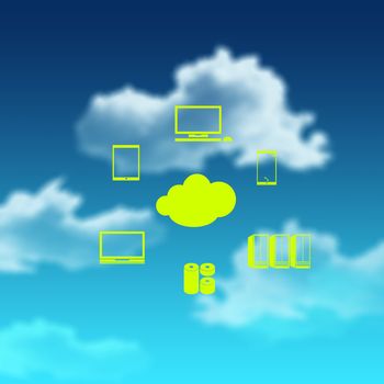 a Cloud Computing diagram as concept