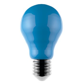 blue light bulb 3d as creative concept