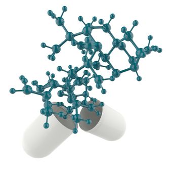 capsule shows molecule as medical concept