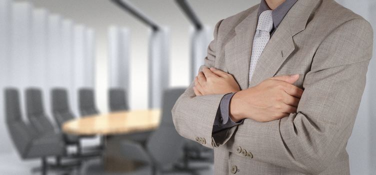 businessman success with his board room background